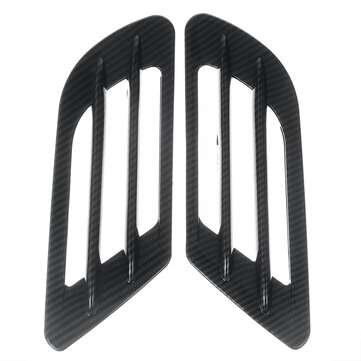2Pcs Universal Carbon Fiber Car Air Flow Fender Side Air Vent Hole Decor Sticker