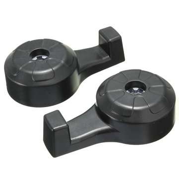 2pcs Universal Car Auto Head Rest Luggage Bags Hanger Humanized Hook Holder (COLOR.: BLACK)