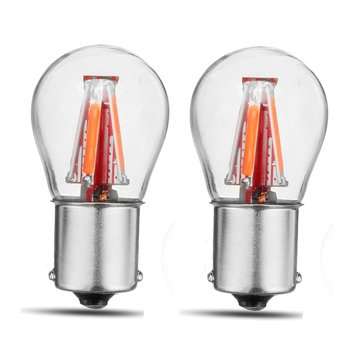 2PCS Upgraded 1157 BAY15D 21/5W Red 4 Filament COB LED Stop Brake Lights Bulb Parking Turn Lamp 450L