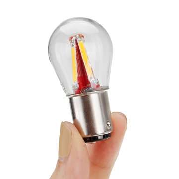 2PCS Upgraded 1157 BAY15D 21/5W Red 4 Filament COB LED Stop Brake Lights Bulb Parking Turn Lamp 450L