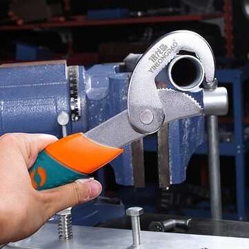 2Pcs Universal Key Pipe Wrench Open End Spanner Set High-carbon Steel Snap N Grip Tool Plumber Multi