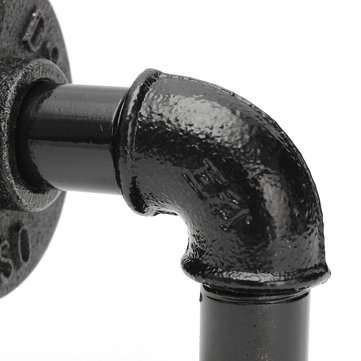 2Pcs Vintage Country Style Pipe Shelf Bracket Stand Holder for Industrial Steampunk DIY Home Decor