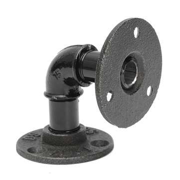 2Pcs Vintage Country Style Pipe Shelf Bracket Stand Holder for Industrial Steampunk DIY Home Decor