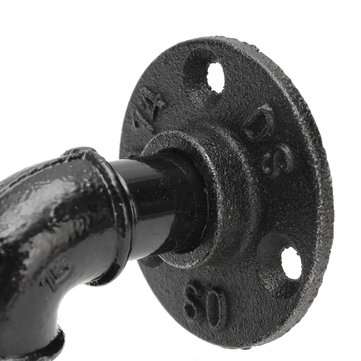 2Pcs Vintage Country Style Pipe Shelf Bracket Stand Holder for Industrial Steampunk DIY Home Decor