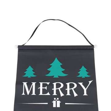 2Pcs Welcome Christmas Banner Set Front Door Room Door Antithetical Couplet Set For Chrismas New Yea