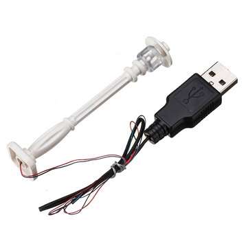 2pcs White Universal DIY LED Warm White Light Lamp Post Lantern For Lego Street Building Shop Model