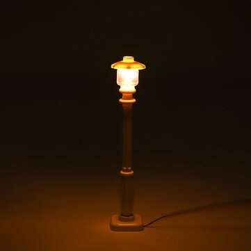 2pcs White Universal DIY LED Warm White Light Lamp Post Lantern For Lego Street Building Shop Model