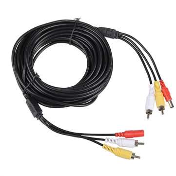 2RCA + Power Audio Video Extension Cable Wire for Security Camera (LENGTH: 5M)