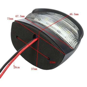 2W 10-30V 4LED Trailer License Plate Light for Truck Lorry Caravan White