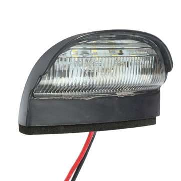 2W 10-30V 4LED Trailer License Plate Light for Truck Lorry Caravan White