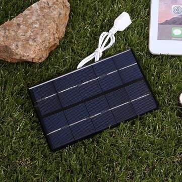 2W 5V USB Solar Panel Outdoor Portable Solar Charger Pane Climbing Fast Charger Polysilicon Travel D