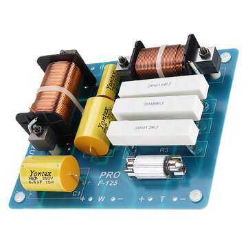 2-way Subwoofer Tweeter Speaker Divider 1200W 1500-3000Hz 4-8 Crossover Frequency Divider for 10-1
