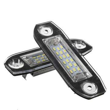 2x LED Licence Number Plate Light For Volvo C70 S40 S60 V50 V60 V70 XC60 XC90