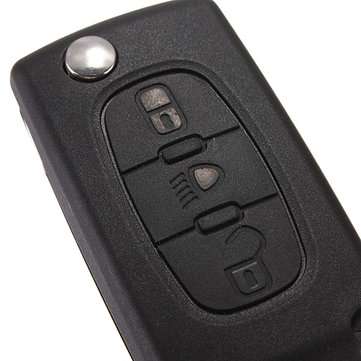 3 Button Flip Remote Key Fob Case Shell For Citroen C2 C3 C4 C5 C6