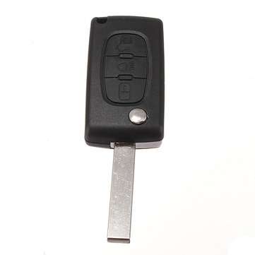 3 Button Flip Remote Key Fob Case Shell For Citroen C2 C3 C4 C5 C6