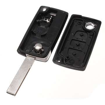 3 Button Flip Remote Key Fob Case Shell For Citroen C2 C3 C4 C5 C6
