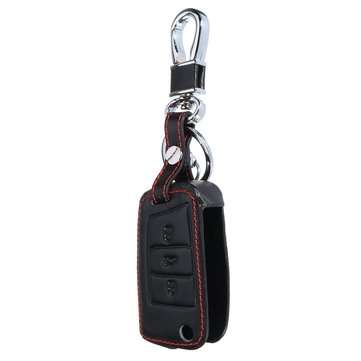 3 Buttons PU Leather Key Case Cover For Skoda Octavia Fabia Superb Yeti Rapid