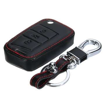 3 Buttons PU Leather Key Case Cover For Skoda Octavia Fabia Superb Yeti Rapid