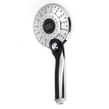 3 Color LED Shower Head Digital LCD Display Temperature Control Shower Head