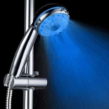 3 Color Temperature Sensor Control LED Shower Head