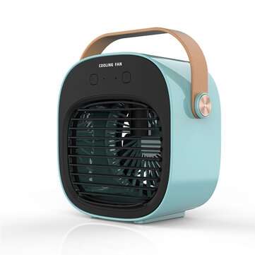 3 Gear Mini Cooling Fan Spray Humidification Portable Recharge... (CAPACITOR: 4000MAH | COLOR: BLUE)