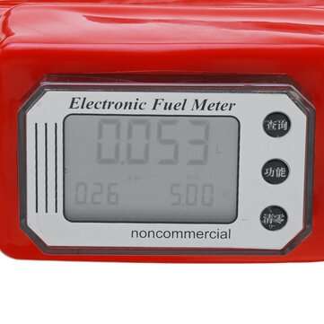 3 Gears LCD Display Gasoline Flow Meter Oil Delivery Guns 1`` Nozzle Dispenser
