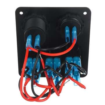 3 Gang 12V-24V LED Switch Panel Water Resistant Toggle Switches Panel With Fuses For Maine Boat Auto