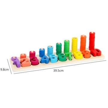 3 in 1 Arithmetic Digital Shape Logarithmic Board Letter Block... (TYPE: SEVENLIGHTCOLORSWITHREMOTE)