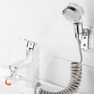 3 IN 1 Bathroom Sink Faucet Sprayer Set External Faucet Shower Clean Sprinkler