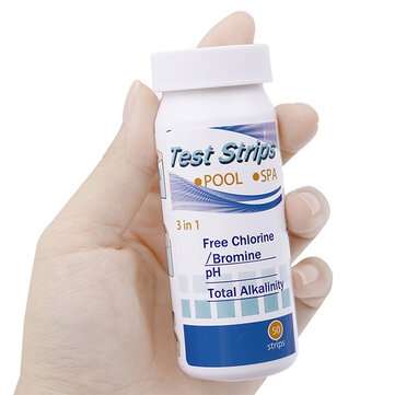 3 in 1 Swimming Pool Test Paper Residual Chlorine PH Value Alkalinity Hardness Test Strip A Bottle O