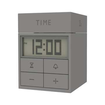 3 in 1 Rotating Timer Large Screen Mini Portable Multifunctional Time Manager Alar... (COLOR.: GRAY)