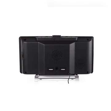 3 Inch LED Electronic Alarm Clock Radio Wall Clock Double Alarm Clock USB Charge Screen Digital Offi