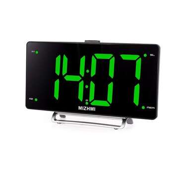 3 Inch LED Electronic Alarm Clock Radio Wall Clock Double Alarm Clock USB Charge Screen Digital Offi