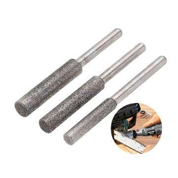 3 Pc Diamond Chain Saw Sharpener Burr Stone Round File Fits 1453 Craftsman Grinding Rod Mill Rotary
