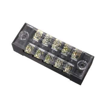 3 Pcs Dual Row 5 Position Screw Terminal Strip 600V 15A Insulated Terminal Barrier Strip
