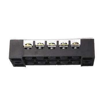 3 Pcs Dual Row 5 Position Screw Terminal Strip 600V 15A Insulated Terminal Barrier Strip