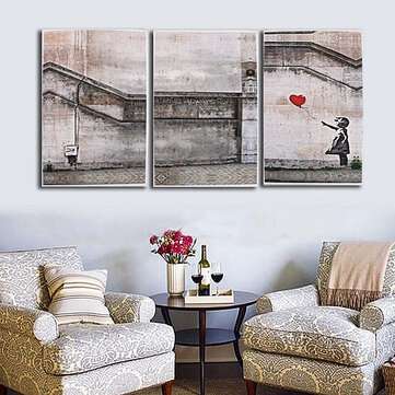 3 Piece Large Black and White Decorative Painting Modern Sofa Background Wall Painting 40*60cm no Fr
