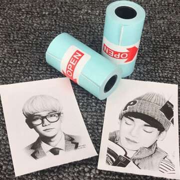 3 Rolls 57x30mm Thermal Printer Papers Self Adhesive Stickers for Paperang PeriPage Thermal Printer