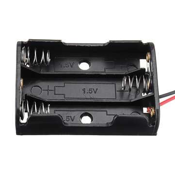 3 Slots AAA Battery Box Battery Holder Board for 3xAAA Batteries DIY kit Case