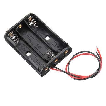 3 Slots AAA Battery Box Battery Holder Board for 3xAAA Batteries DIY kit Case