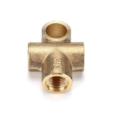3 Ways T Piece Brake M10 Tee 3/16 Inch Pipe 10mm With 3 Male Nuts Fitting Adapter