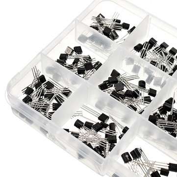 3 x 300pcs 15 Values Transistor Assorted Kit TO-92 S9012 S9013 S9014 S8050 S8550 2N3904 2N3906 BC327