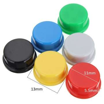 3 x 50pcs Tactile Push Button Switch Momentary Tact & Cap Assorted Kit 12x12x7.3mm Key Caps
