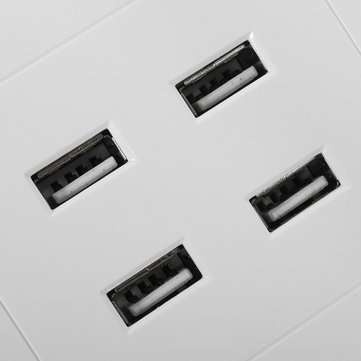 3.1A AC Power Wall Receptacle Socket Plate  Charger Outlet Panel with 4 USB Port