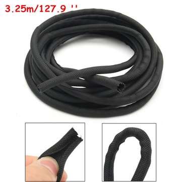 3.25m Flame Retardant Anti-corrosion Self Wrap Braided PET Wire Nylon Sleeve