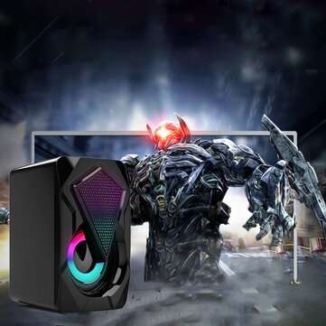 3.5mm Plug RGB LED Computer Speaker Lighting Subwoofer for PC/Laptop/MobilePhone/MP3/MP4/DVD