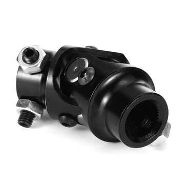 3/4"-36 Spline x 3/4" DD Black Universal Steering Shaft U Joint Column Rat Rod