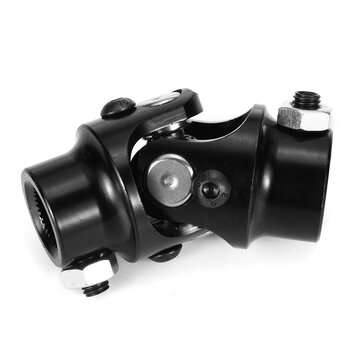 3/4"-36 Spline x 3/4" DD Black Universal Steering Shaft U Joint Column Rat Rod