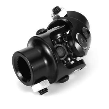 3/4"-36 Spline x 3/4" DD Black Universal Steering Shaft U Joint Column Rat Rod
