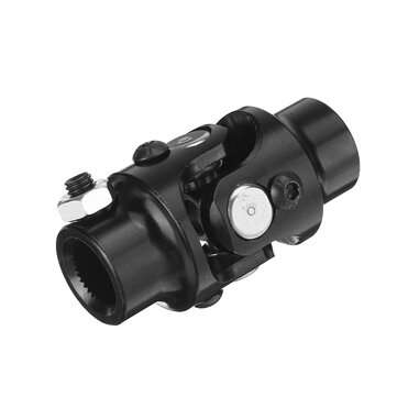 3/4" Round Smooth X 3/4-36 Spline BLACK Universal Steering Shaft U Joint Column